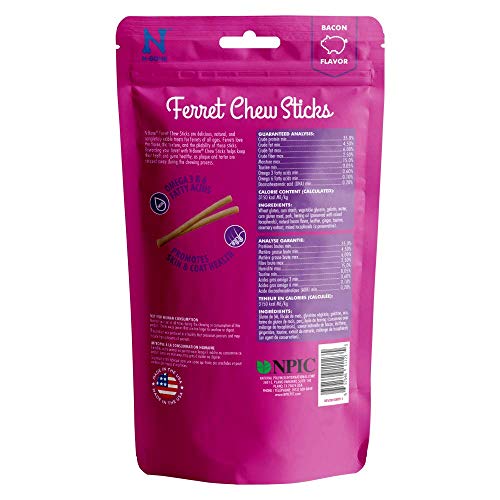 2. NBone Ferret Chew Treats Bacon Flavor