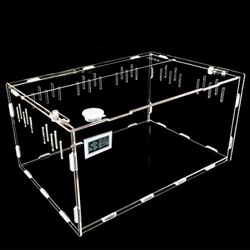 10. Petforu Acrylic Tank with Temperature Hygrometer