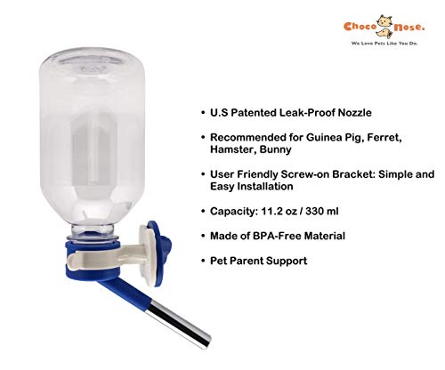 1. Choco Nose- No-Drip Small Animal Water Bottle