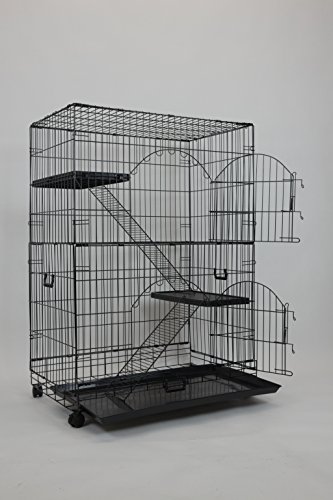 4. Homey Pet Black Wire Cat Cage