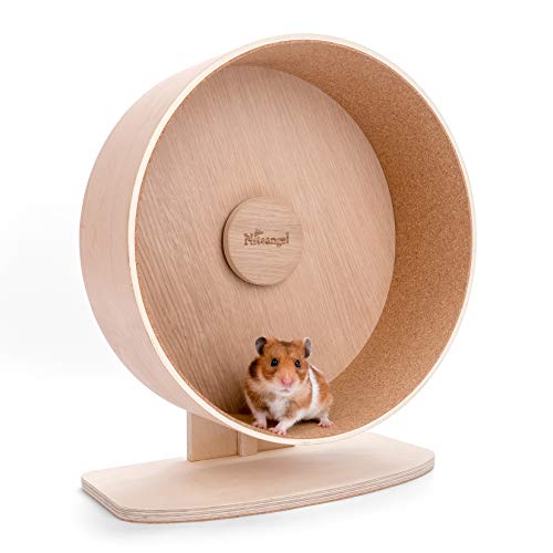 7. Niteangel Wooden Hamster Exercise Wheel