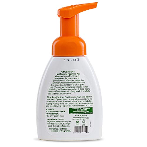 5. Citrus Magic Pet Foaming Pet Cleanser