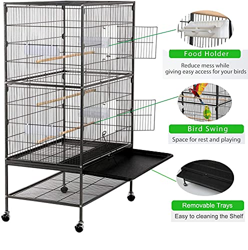 9. Bosely Standing Wrought Iron Large Bird Cage