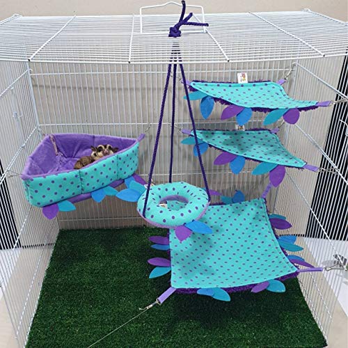 9. Sky Blue 5-Piece Small Pet Cage