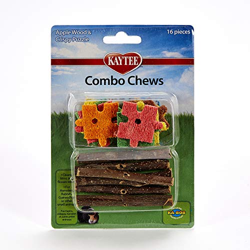 Best Hamster Chew Toys: Kaytee Combo Chews: Apple Wood and Crispy Puzzle