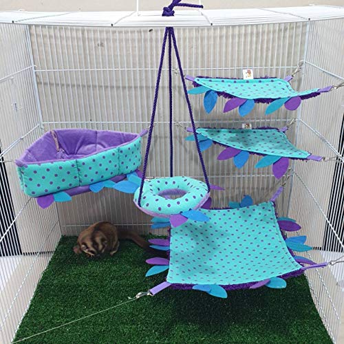 9. Sky Blue 5-Piece Small Pet Cage