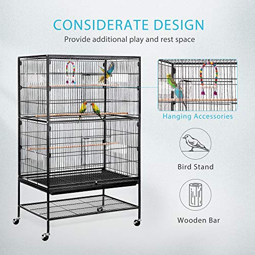 6. VIVOHOME 53 Inch Wrought Iron Large Cage