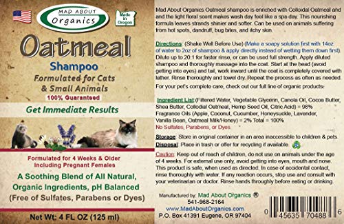 4. Mad About Organics Oatmeal Shampoo