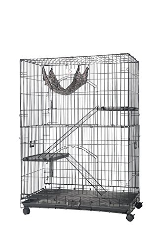 4. Homey Pet Black Wire Cat Cage