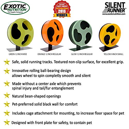 1. Exotic Nutrition Silent Runner Small Animal Exercise Wheel